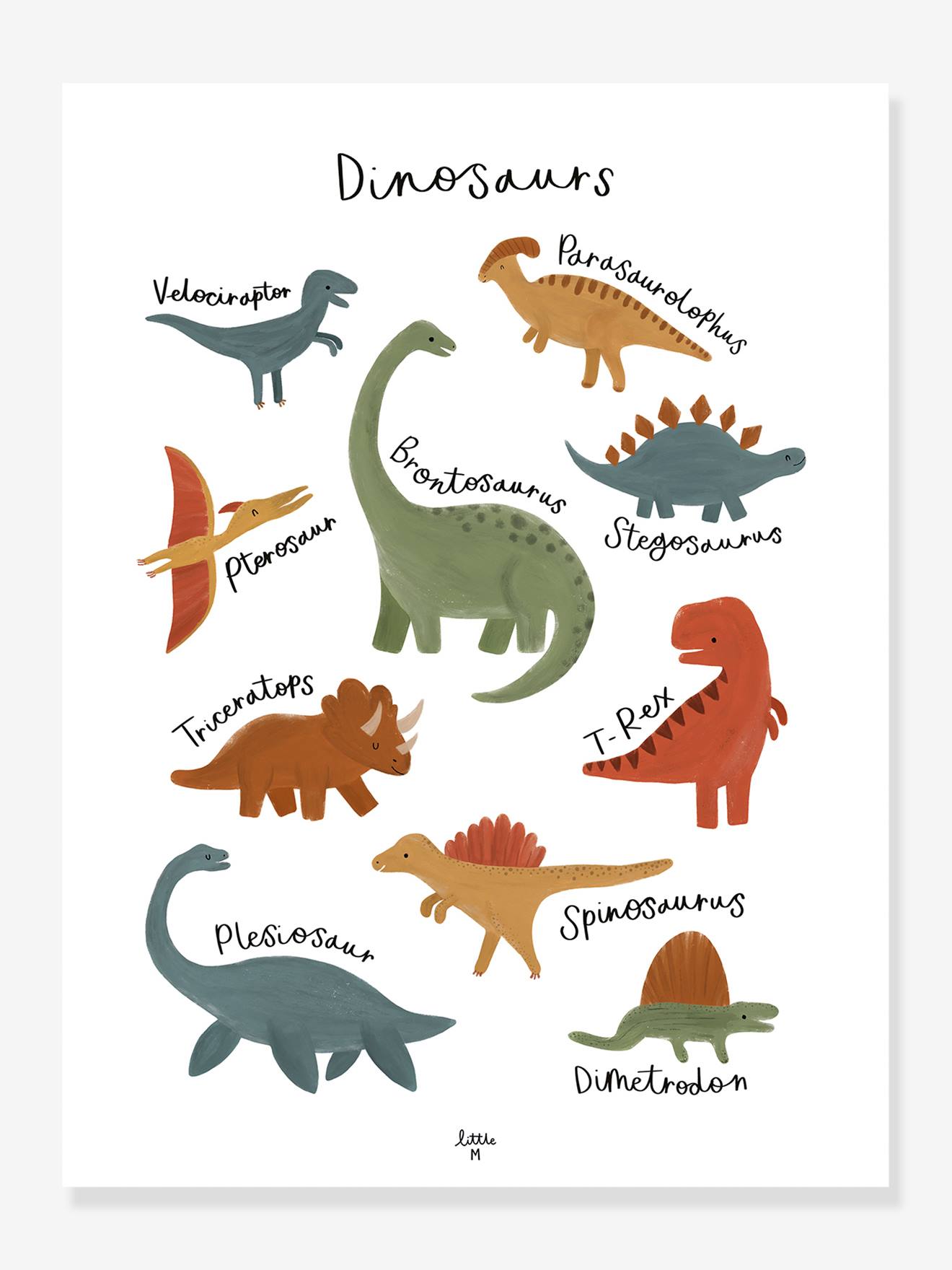 Affiche Dinosaures Sunny LILIPINSO marron