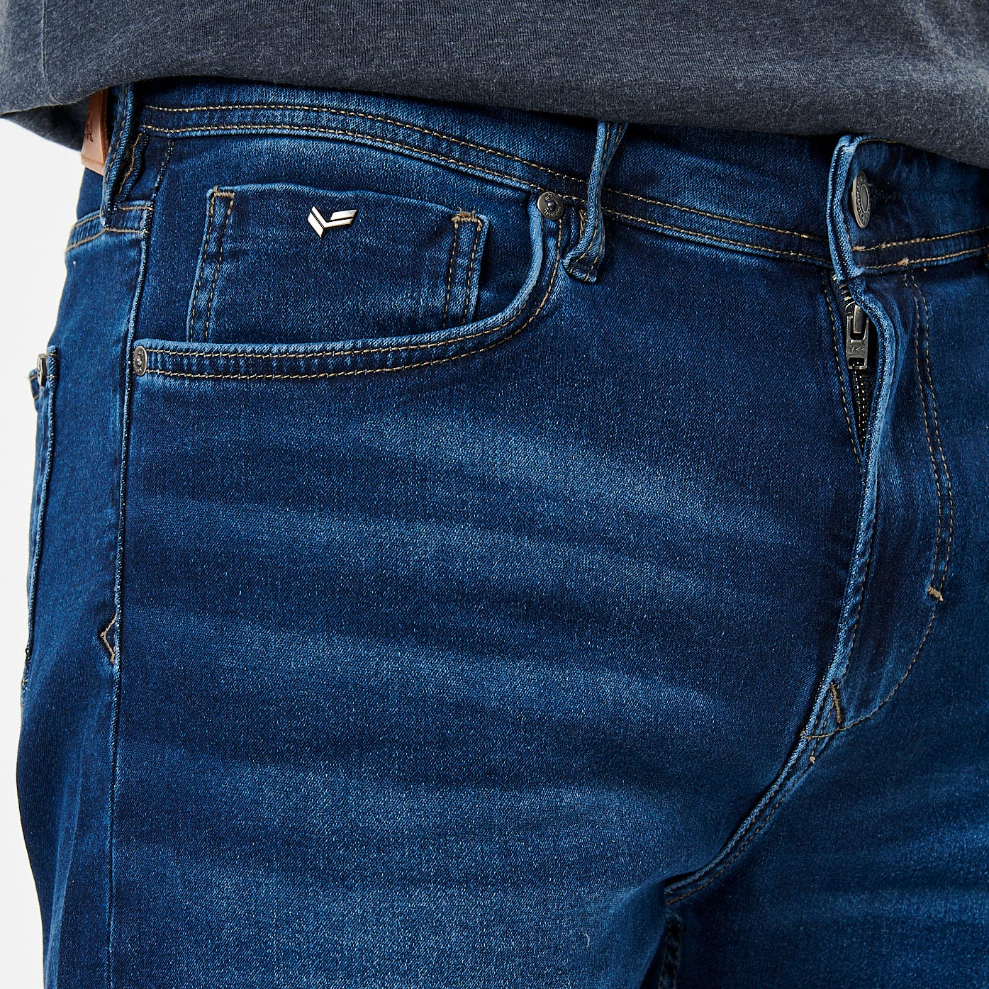 ELIX   Short bleu straight homme