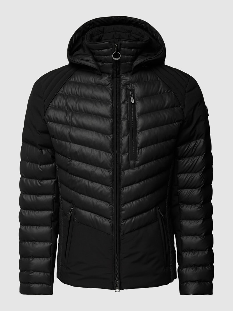 Funktionsjacke mit Zweiwege-Reißverschluss Modell 'REVOX' in schwarz