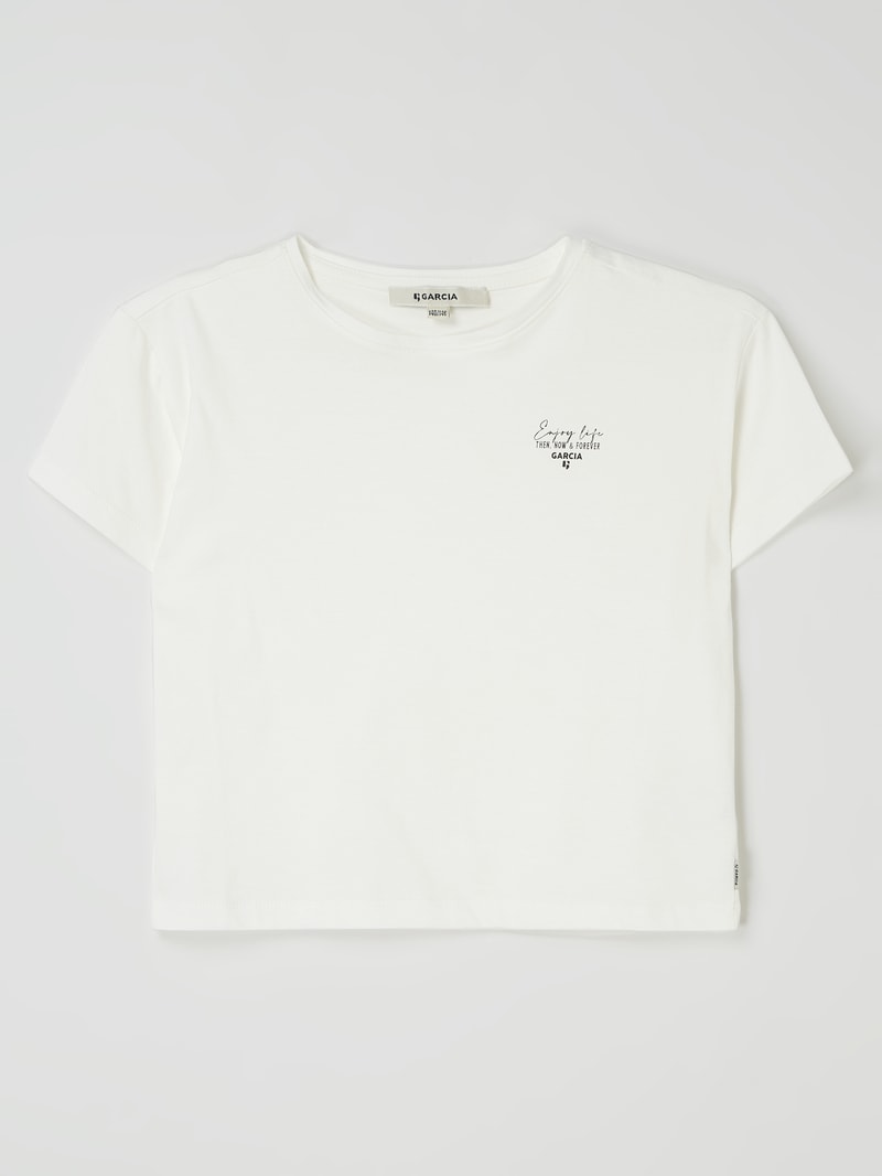Boxy Fit T-Shirt aus Bio-Baumwolle in offwhite