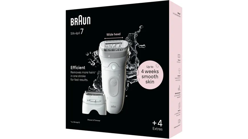 BRAUN Epilierer Silk-épil 7, 7-041 Weiß / Silber
