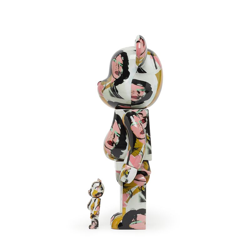 Medicom Bearbrick Andy Warhol Mick Jagger 100%&400% multicolor
