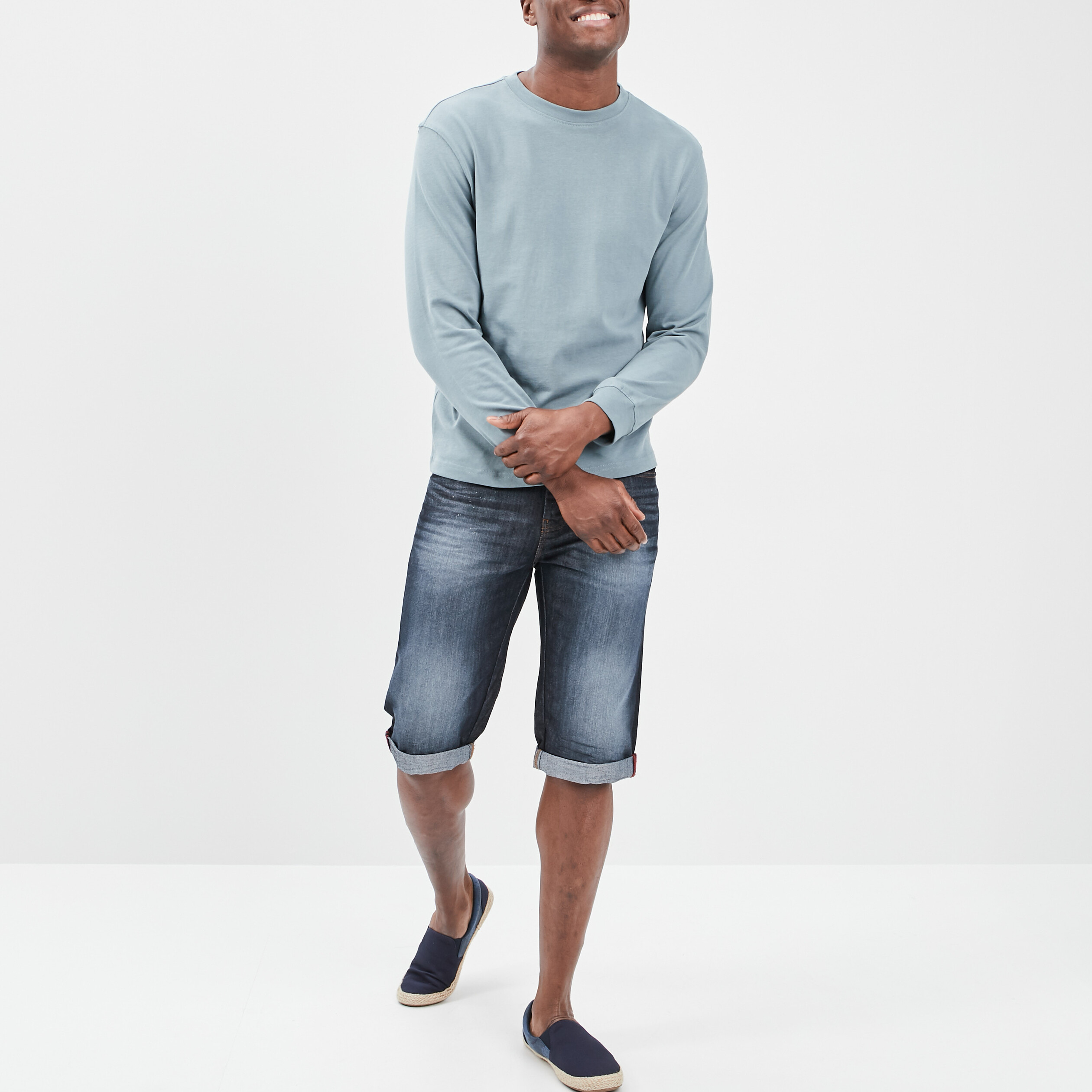 T-shirt manches longues vert clair homme | La Halle