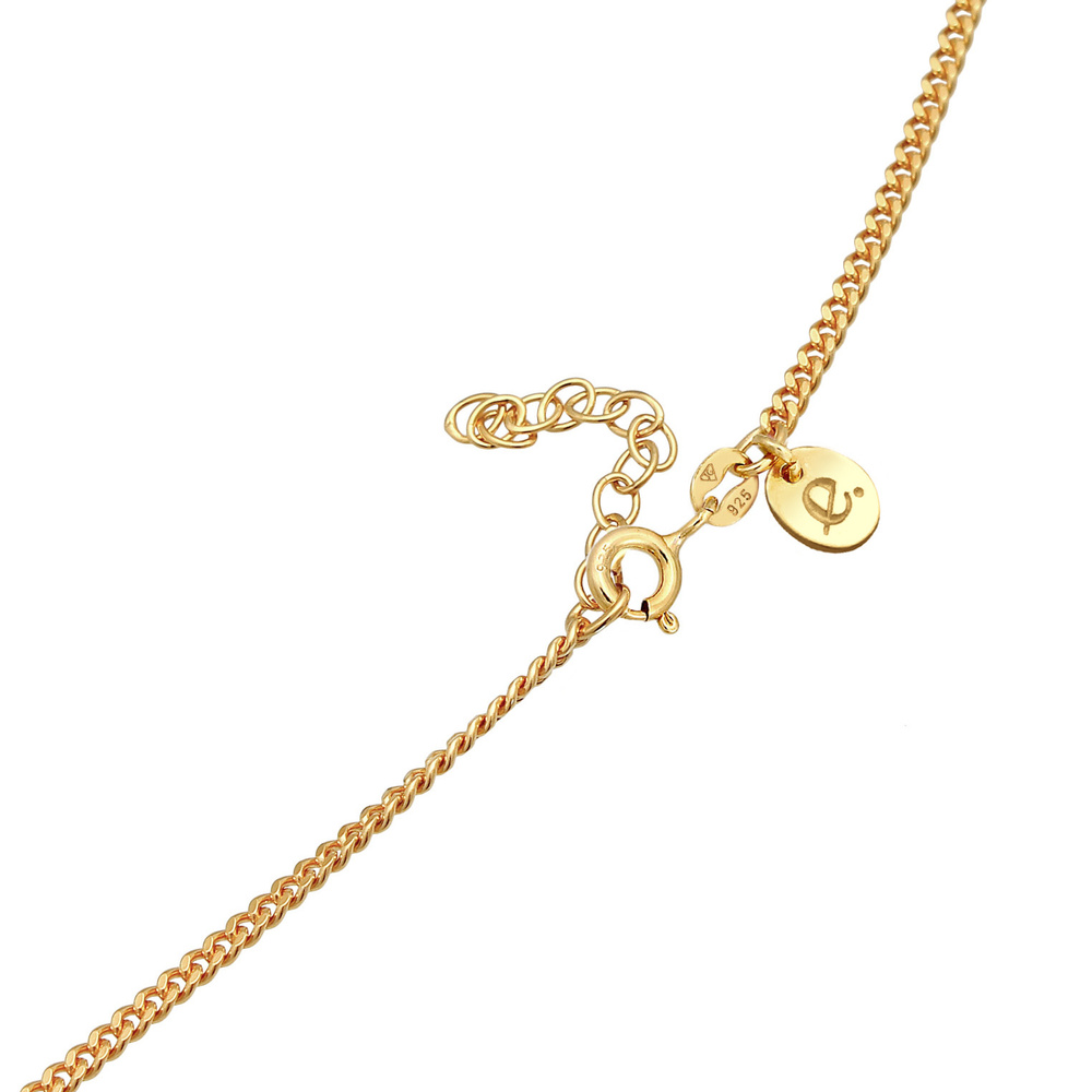 Elli PREMIUM Elli PREMIUM Collier Pendentif Rond Classique pour Femme avec Pierre Péridot en A collier