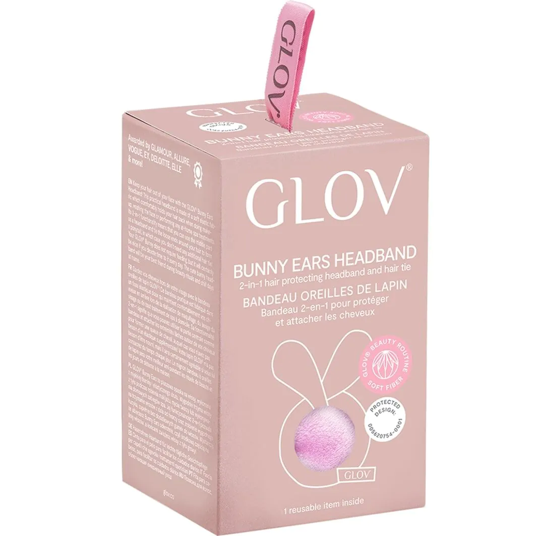 Glov rožinis zuikio ausų galvos lankelis