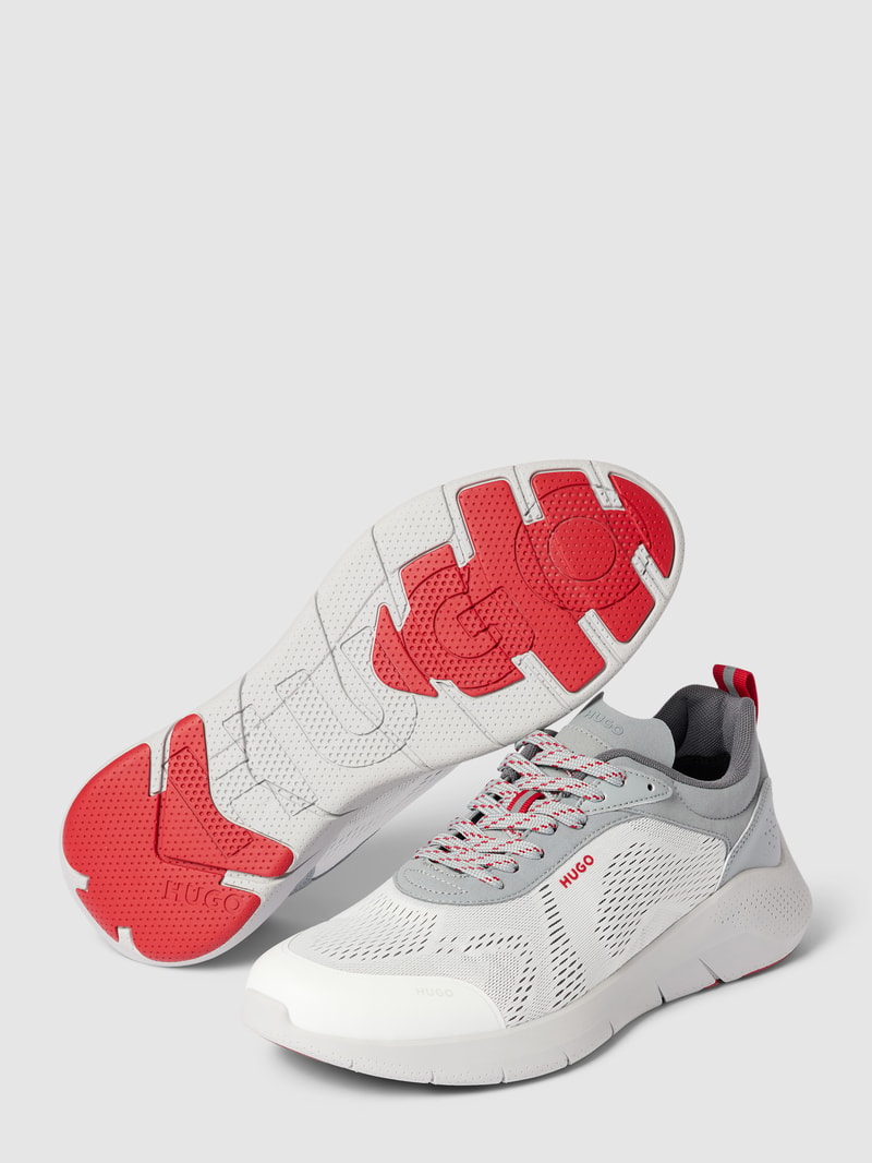 Sneaker mit Label-Detail Modell 'Wayne' in hellgrau