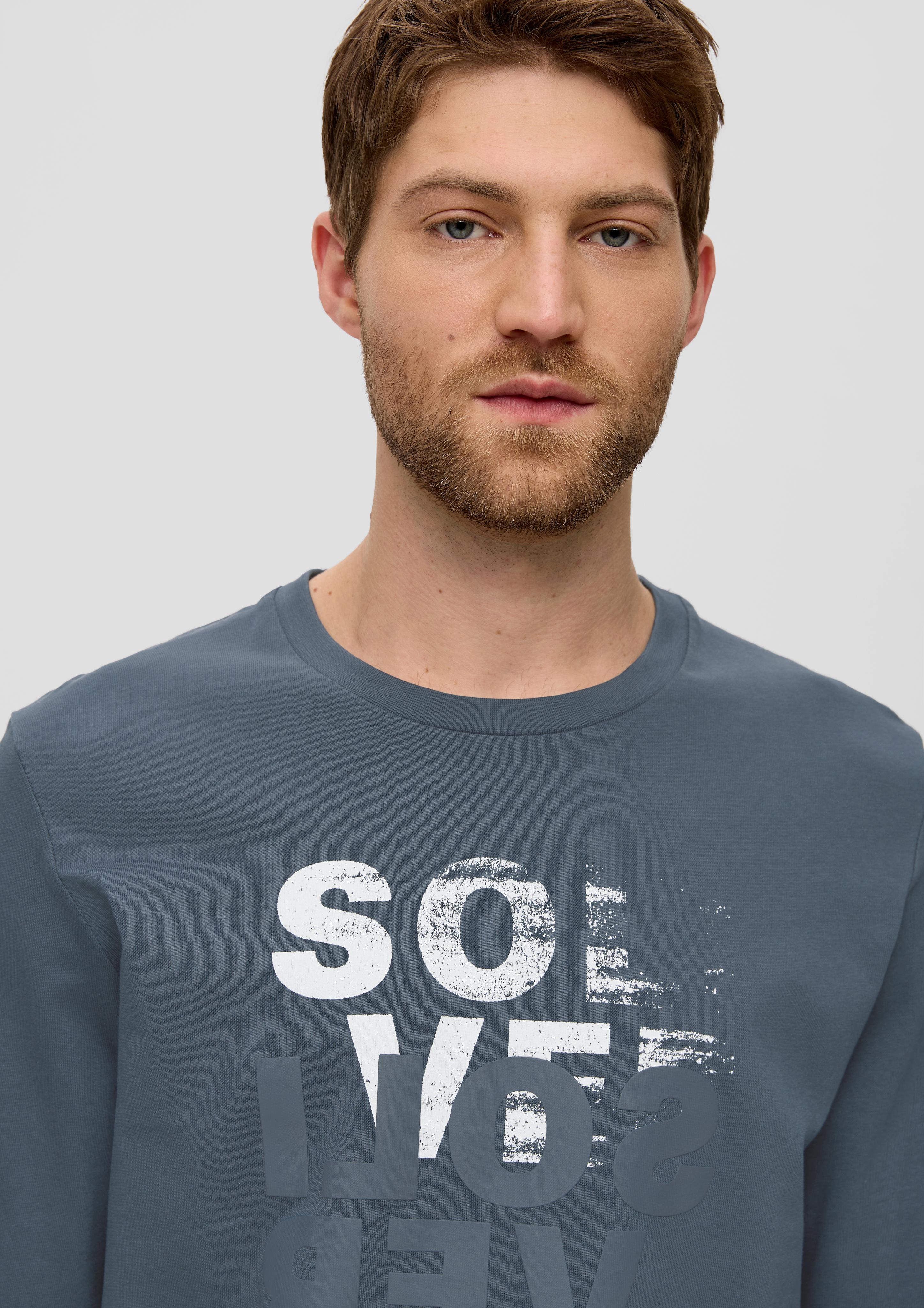 Longsleeve mit gummiertem Label-Print  2138671-57D1