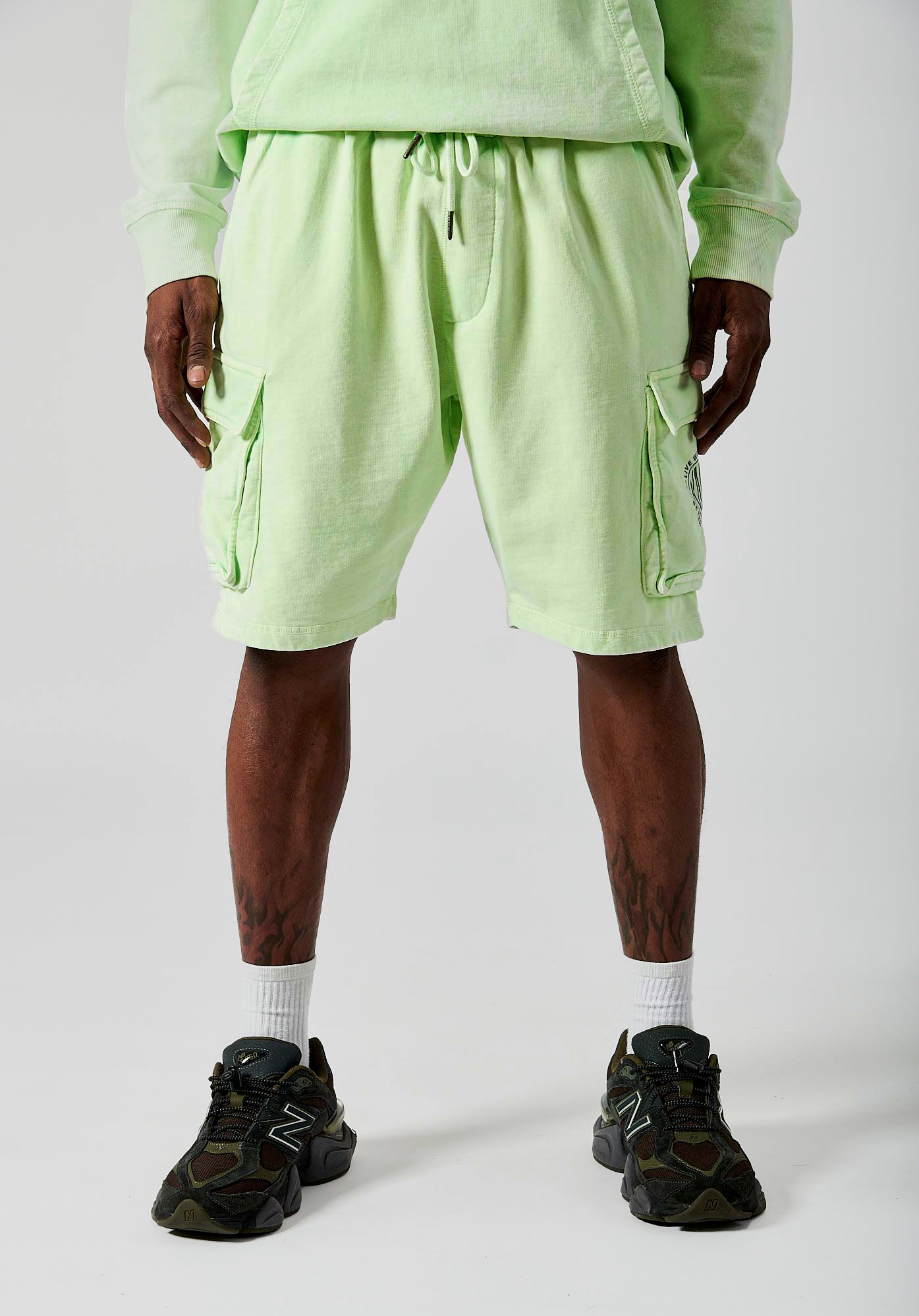 BINX   Short vert homme 100% coton