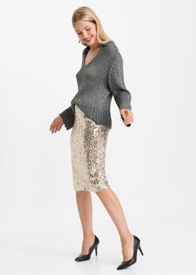 Strickpullover mit Kragen