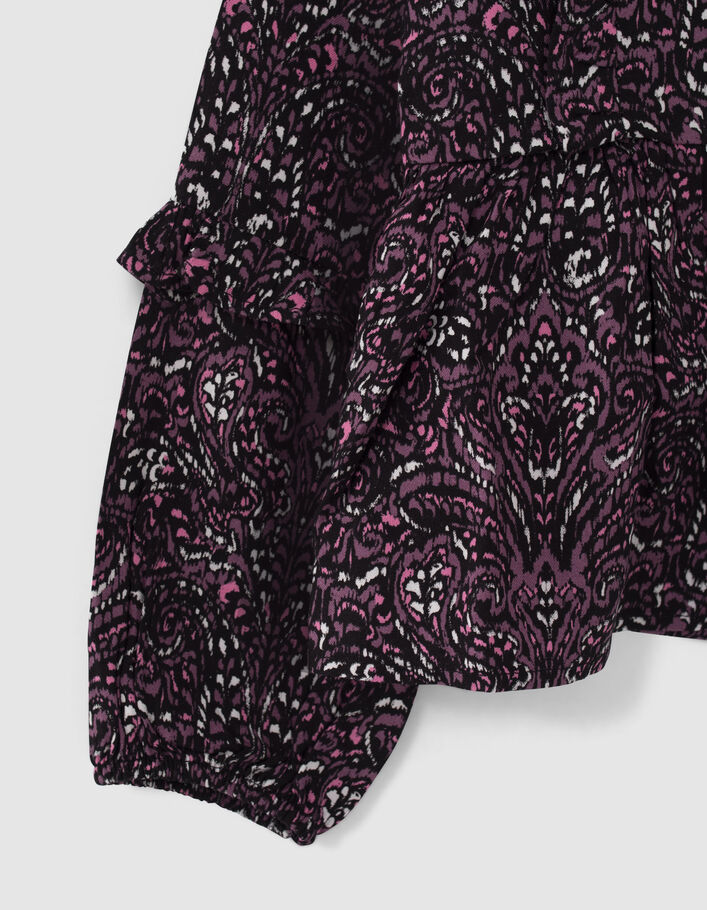 Blouse rose LENZING™ ECOVERO™ imprimé cachemire fille