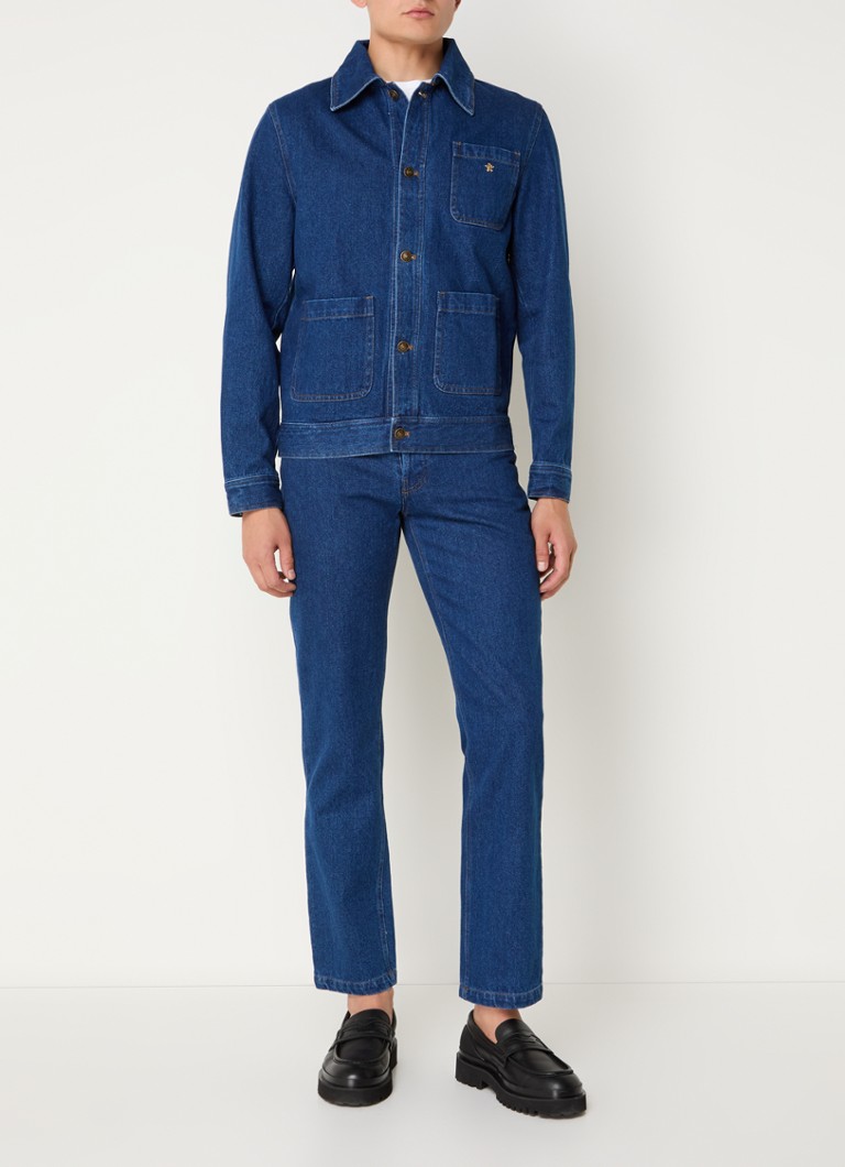 Jachetă din denim mulată de la Bram's Fruit, cu buzunare aplicate.