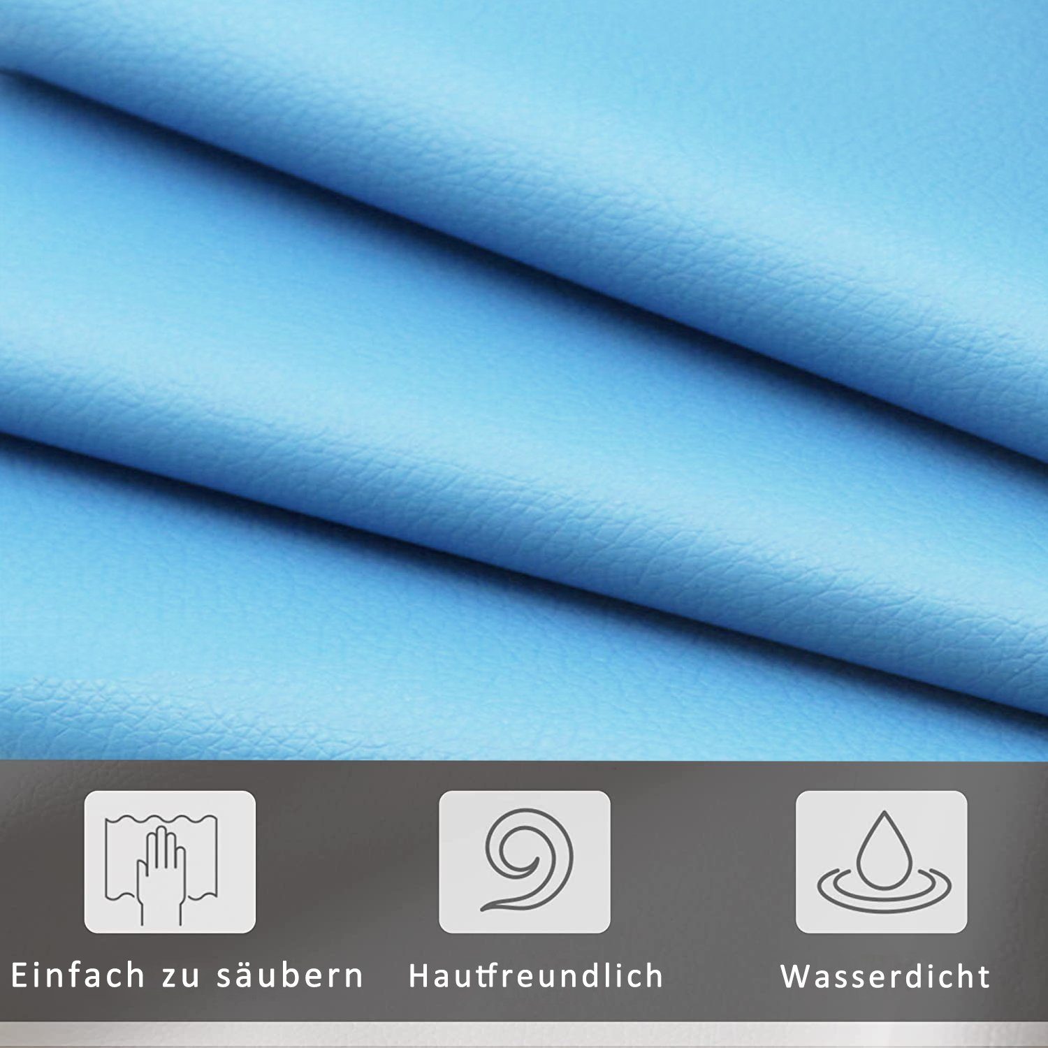Flieks Polsterbett, Kinderbett Einzelbett mit Wolkenform Kopfteil 90x200cm Kunstlederbezug