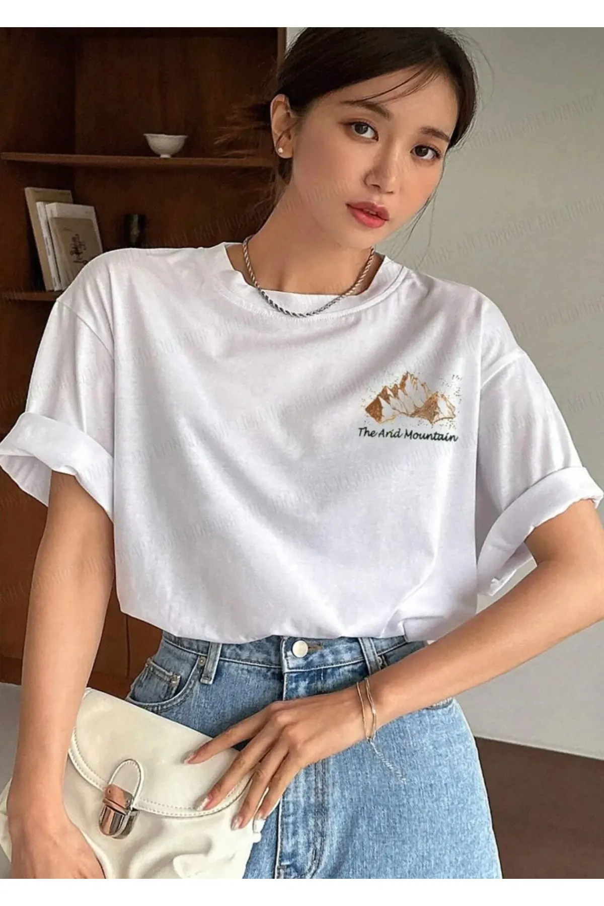 My Blog  Übergroßes T-Shirt mit Arid Mountain-Print