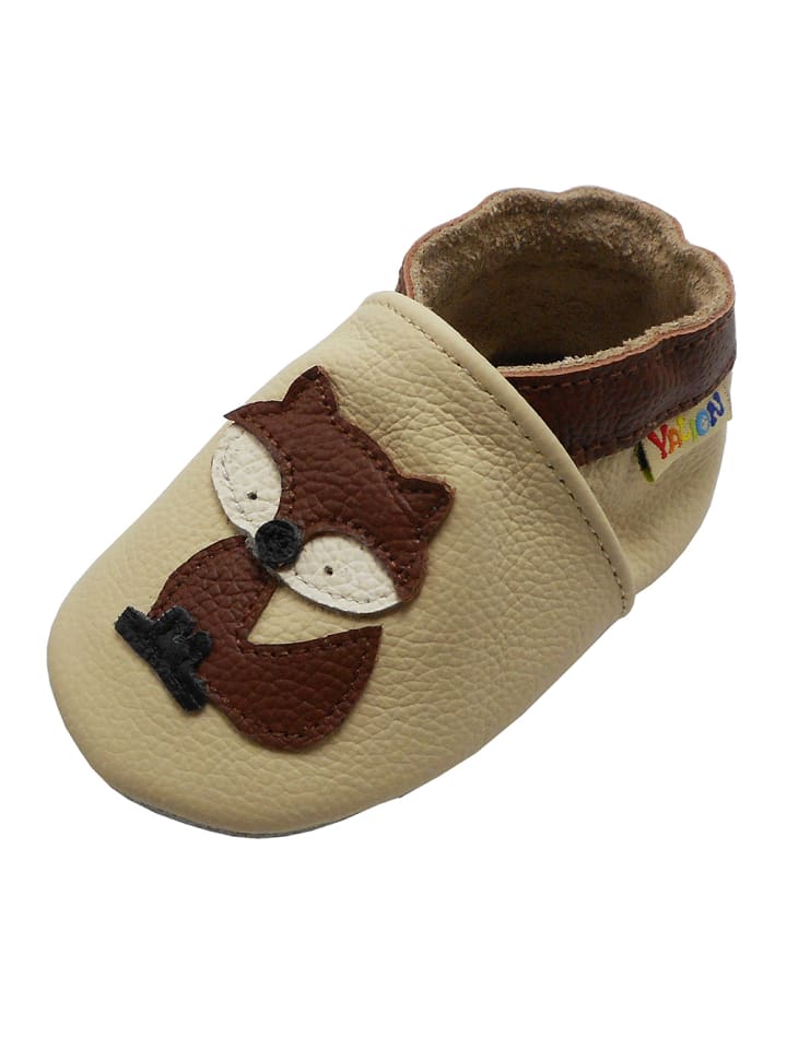 Yalion Leder-Krabbelschuhe 