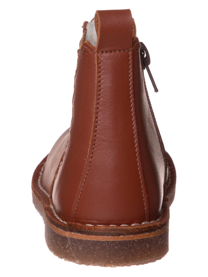 kmins Leder-Chelsea-Boots in Braun günstig kaufen