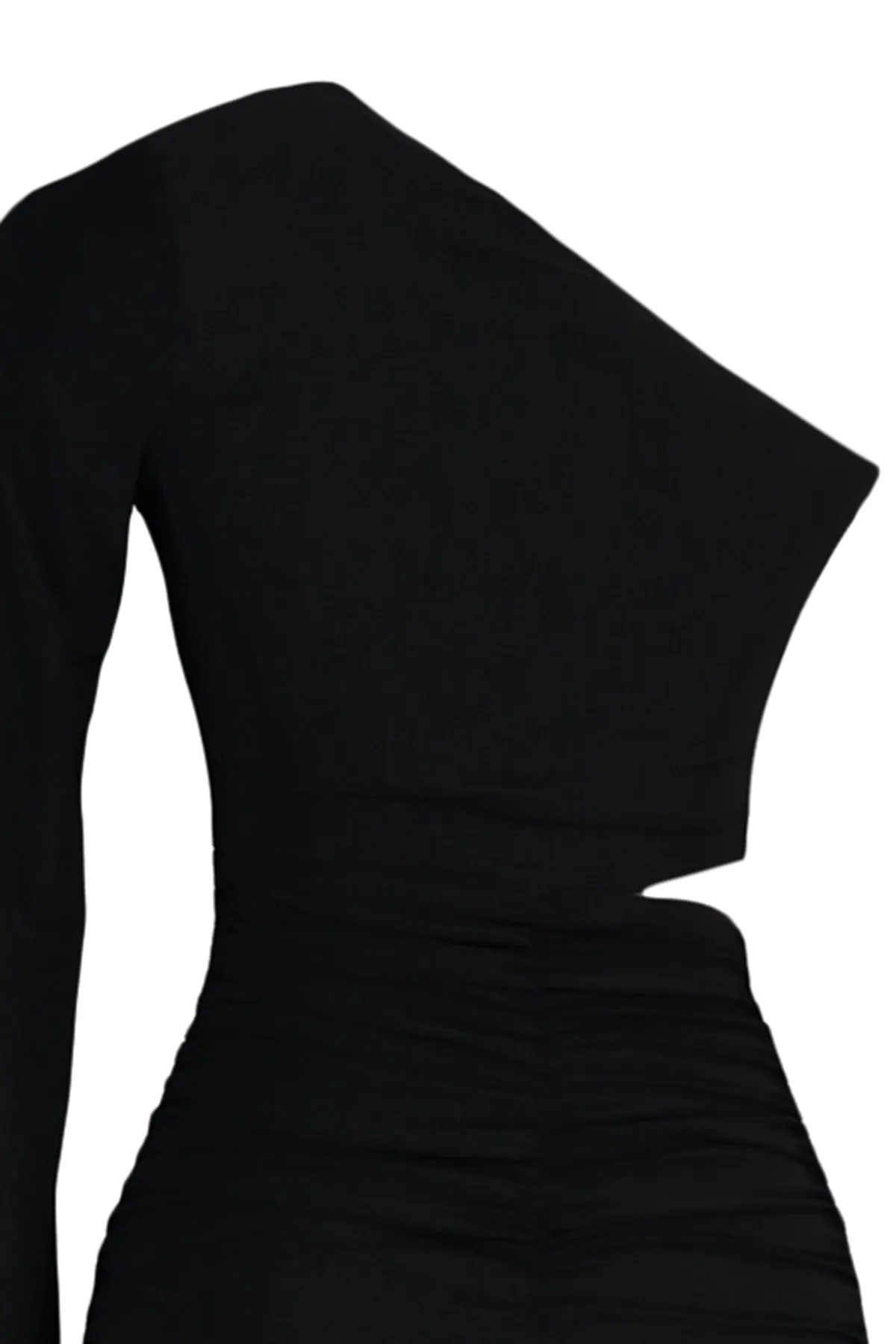 Trendyol Collection  Schwarzes, tailliertes, gestricktes, detailliertes, elegantes Abendkleid TPRSS21EL0181