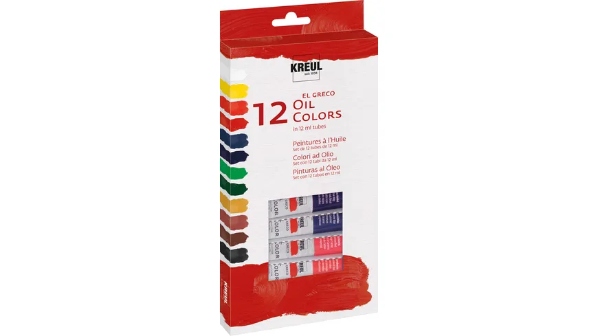 KREUL el Greco Ölfarben Set 12 x 12 ml Tuben 144 ml