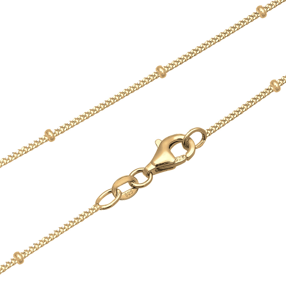 Elli Elli Collier Rose Balle Perle d'Eau Douce Collier Femme  Plaqué Or Argent (925/10 collier