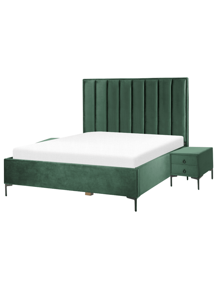 Beliani Schlafzimmer Set SEZANNE in Grün/Schwarz günstig kaufen onesize