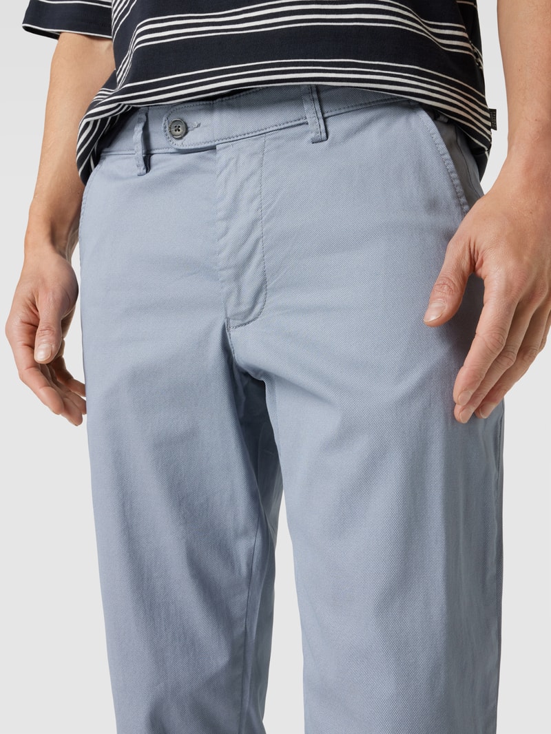 Chino mit französischen Eingrifftaschen in bleu
