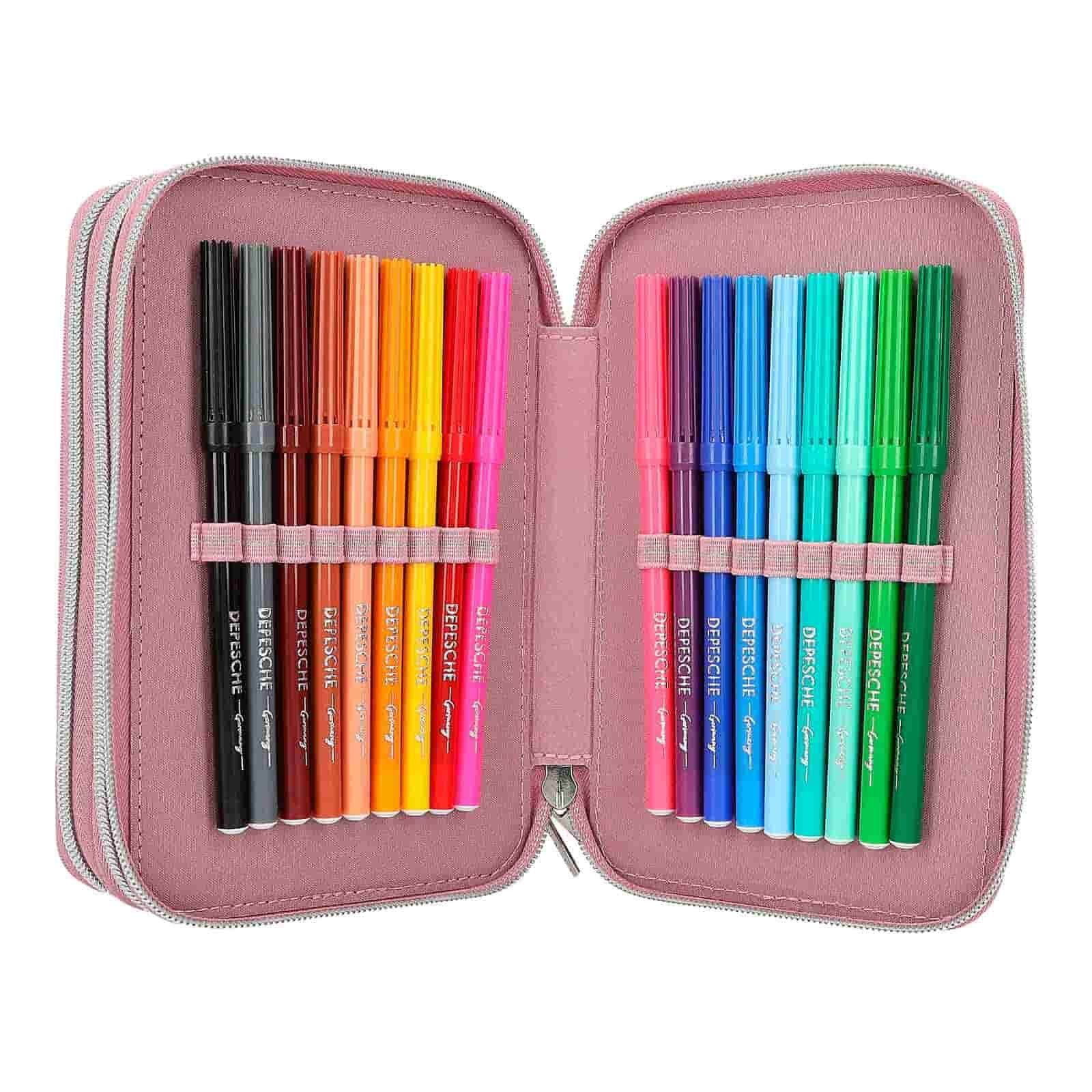 Depesche Federmäppchen TOPModel 3-Fach Federtasche Glitter Queen, (1-tlg)