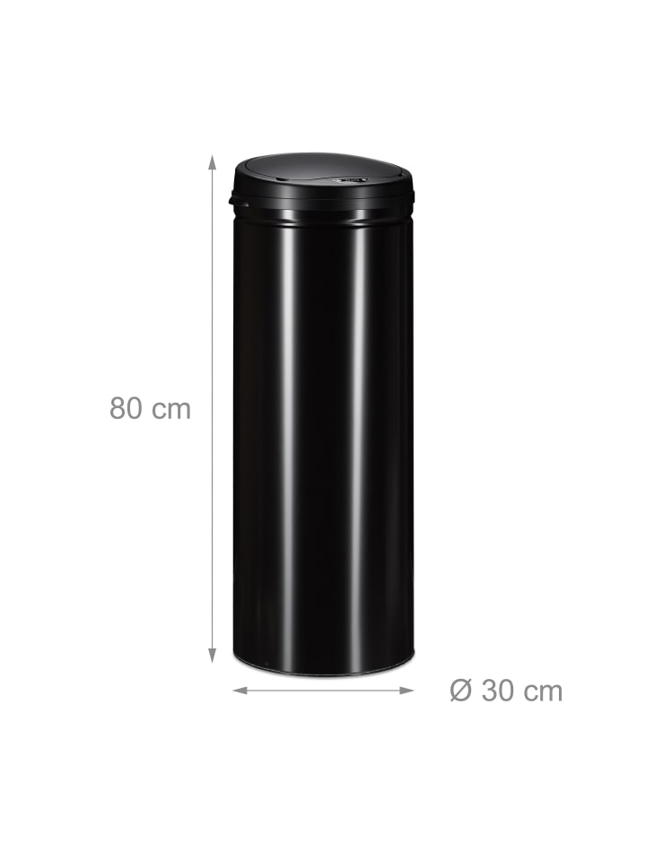 relaxdays Mülleimer Schwarz - 50l günstig kaufen onesize