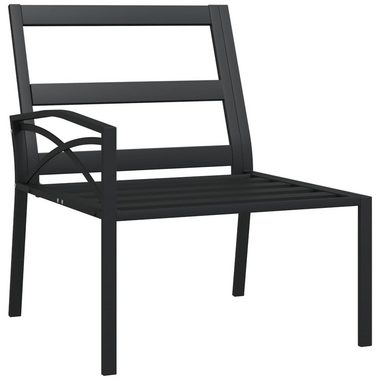 vidaXL Loungesofa Gartenstühle mit Grauen Kissen 2 Stk. 62x75x79 cm Stahl, 2 Teile
