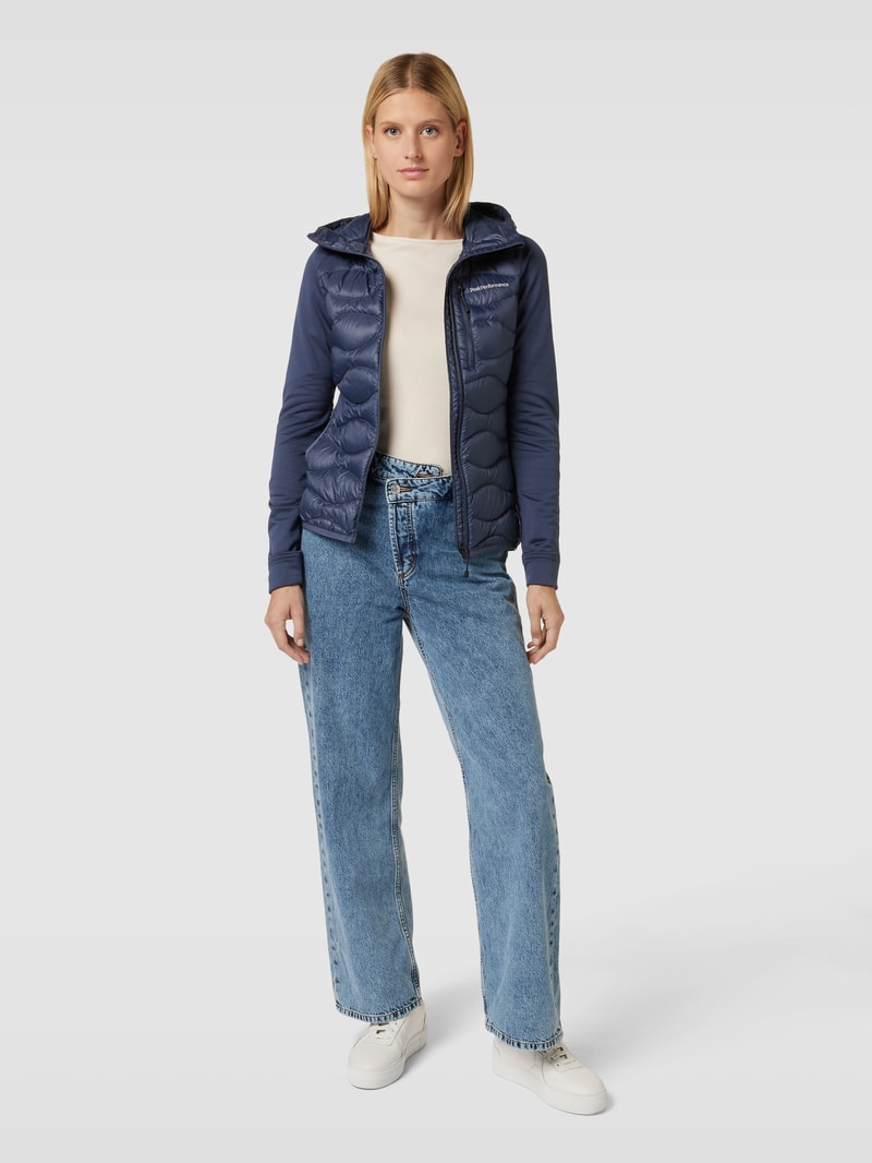 Steppjacke mit Kapuze Modell 'Helium' in blau