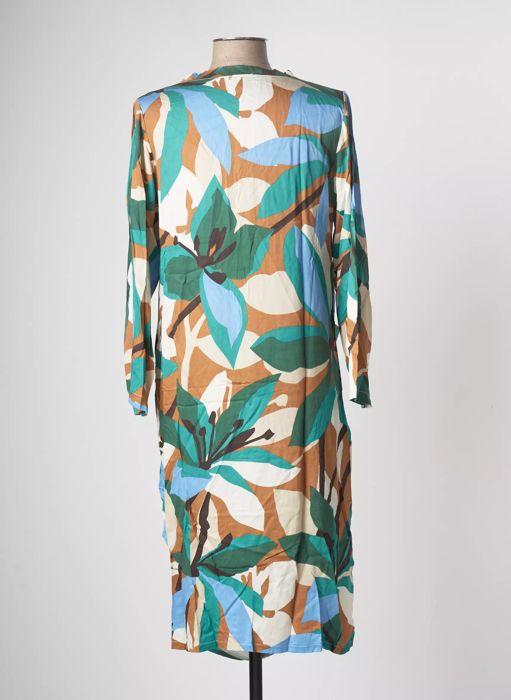 Tendance Unique Robes Mi Longues Femme couleur vert