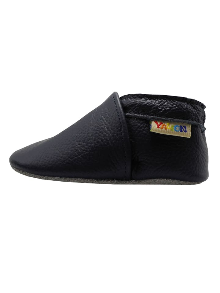 Yalion Leder-Krabbelschuhe in Dunkelblau günstig kaufen 23/24