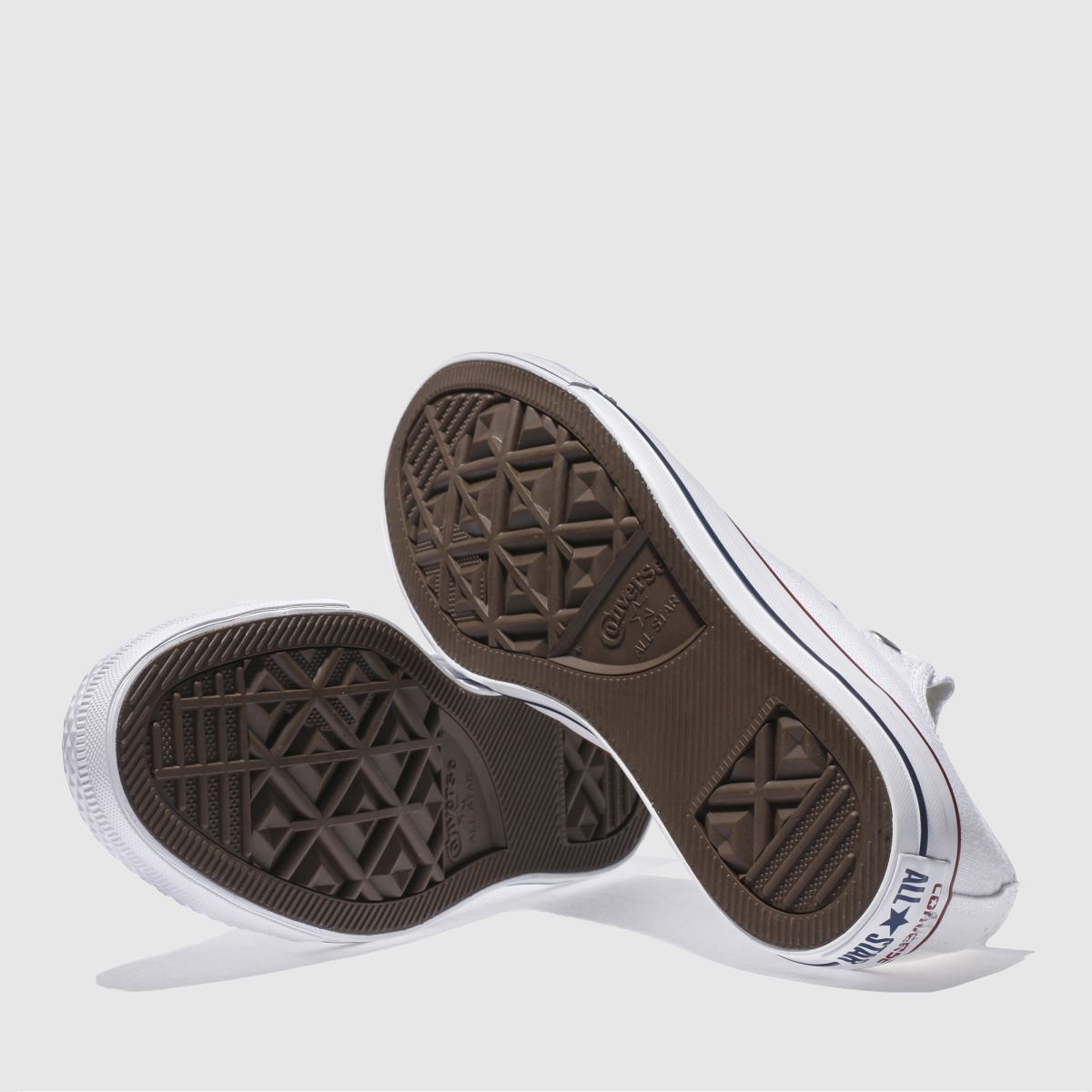 Converse – All Star – Vita sneakers med oxmönster