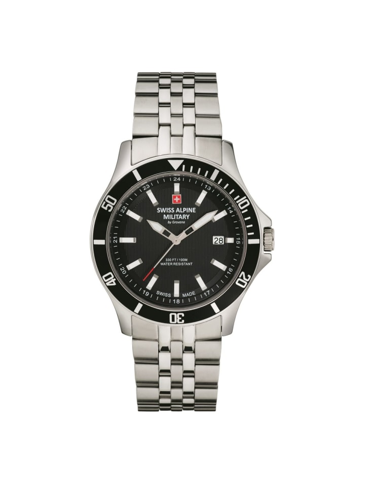 Swiss Military Quarzuhr 7022.1137SAM in Silber günstig kaufen onesize