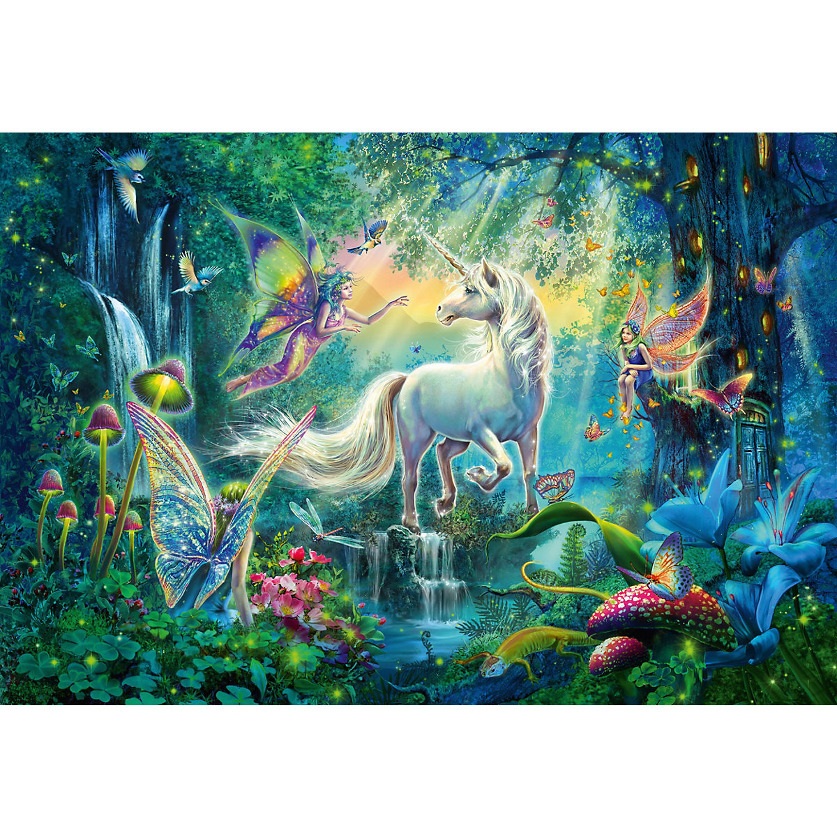 Puzzle 100 Teile Im Land der Fabelwesen