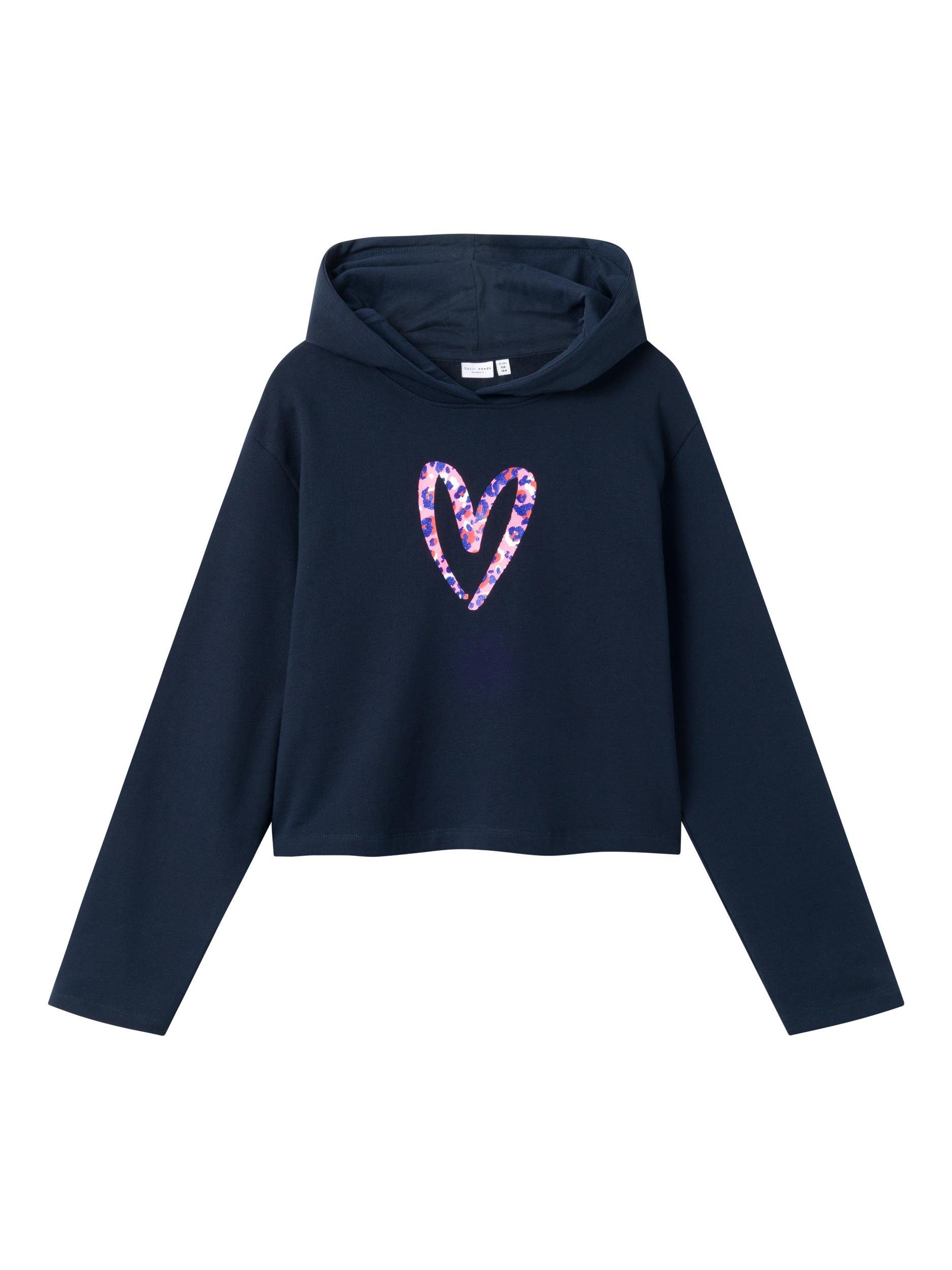 Name It Kapuzensweatshirt NKFVIALA LS SHORT BOXY SWEAT WH BRU N1