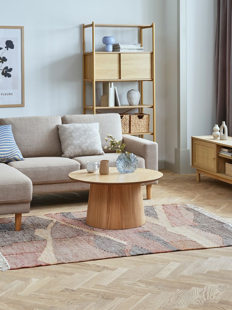 KLIPLEV Couchtisch KLIPLEV Ø80 Eichenfurnier