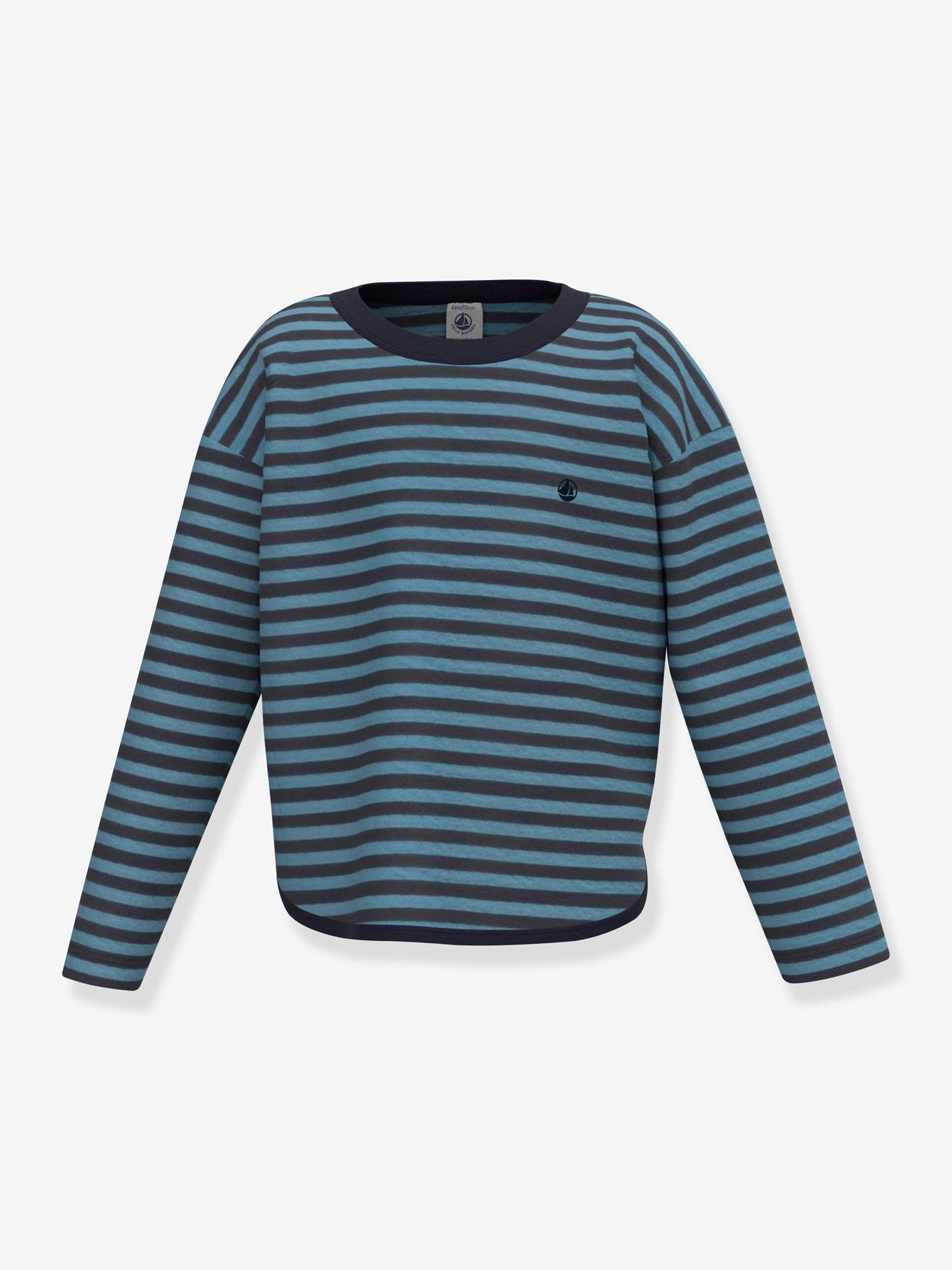 Tee-shirt manches longues garçon PETIT BATEAU bleu