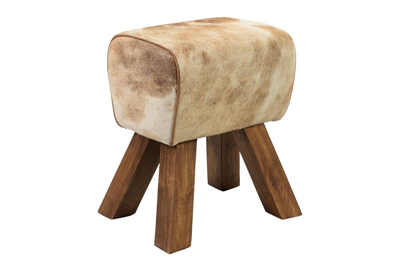 daslagerhaus living Bauernschrank Schulbock Hocker Fell