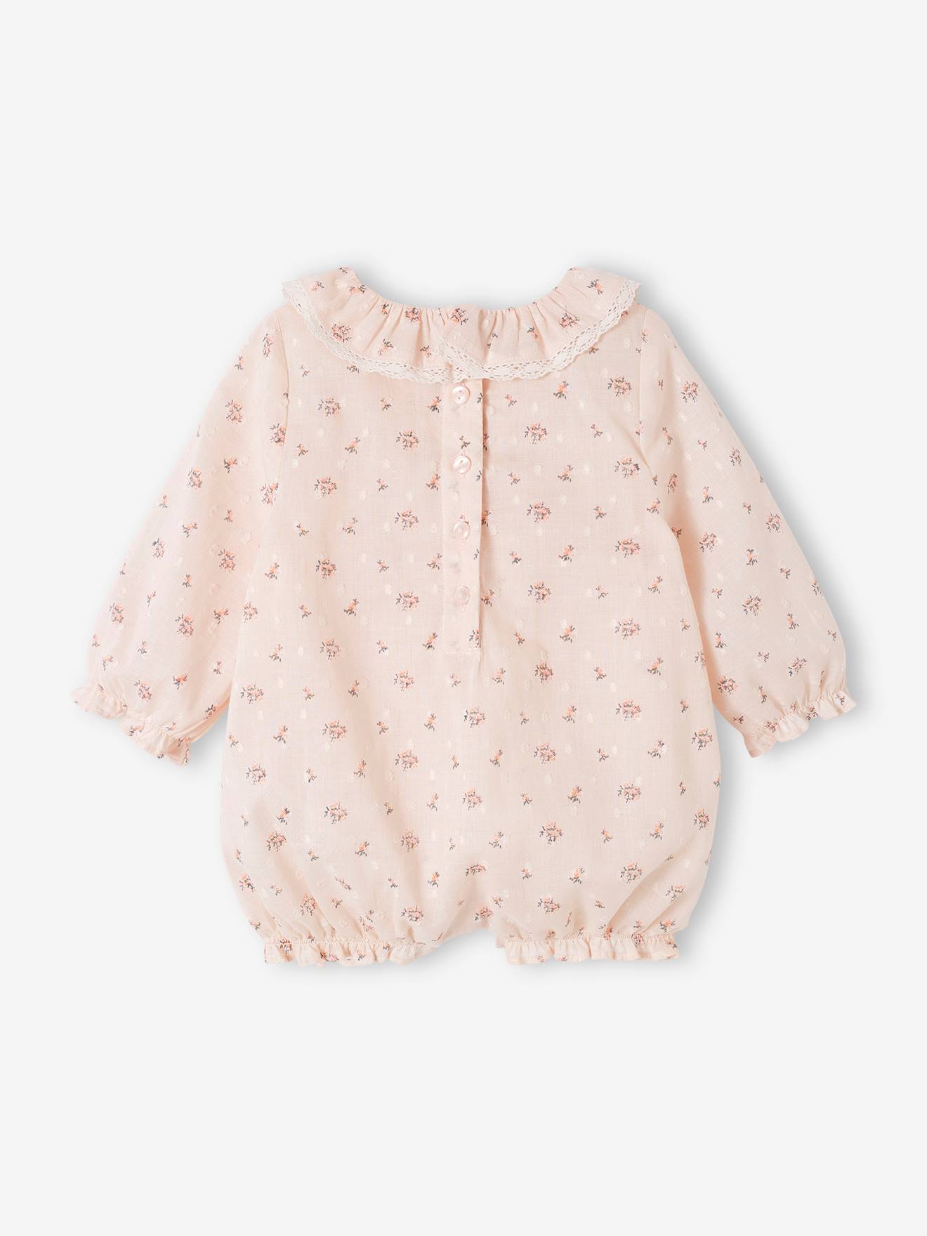 Vertbaudet Langärmeliger Mädchen Baby Overall - hellrosa