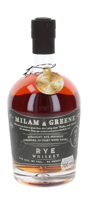 Milam & Greene Rye Port Wine Cask Finish 0,7 l·47 % vol