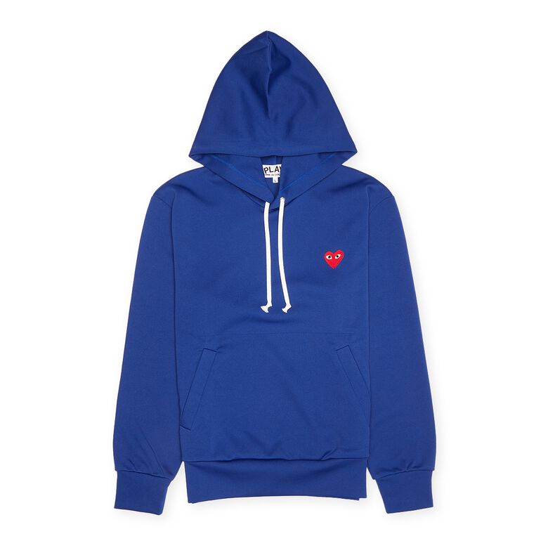 Comme des Garcons Play PlayRed Heart Hooded Sweatshirt navy