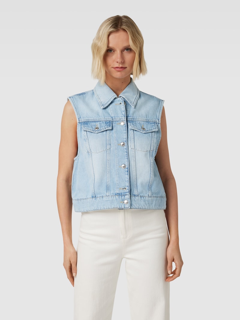Weste in Denim-Optik Modell 'HANSALL' in bleu meliert