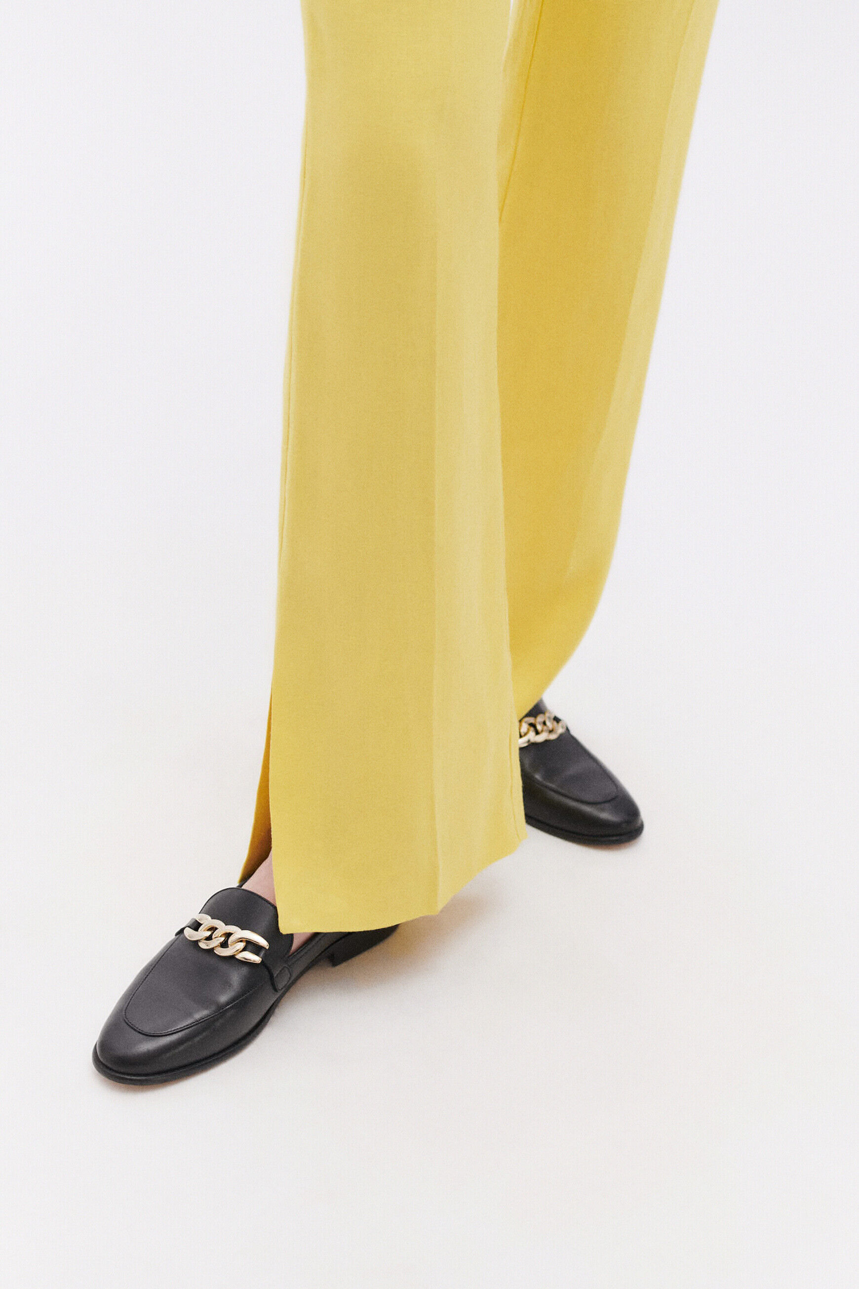 Pantalon pflavian jaune femme