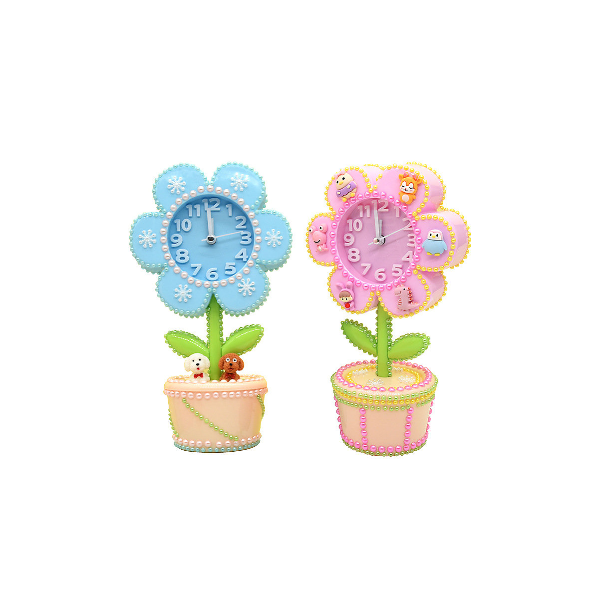 Handgefertigtes DIY-Blumenuhr-Herstellungsmaterialpaket für Kinder Selbstgemachtes kreatives Wecker-Materialpaket für Kinder Materialsets