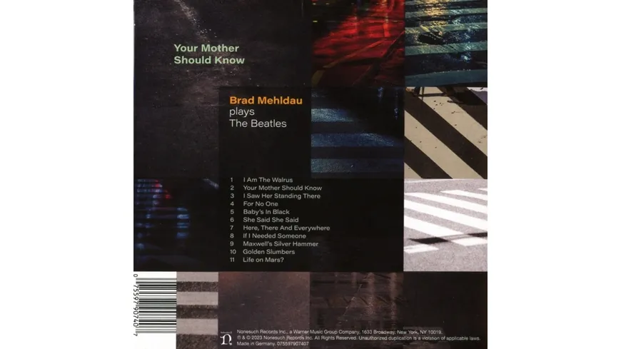 Your Mother Should Know:Mehldau Plays The Beatles Digipak