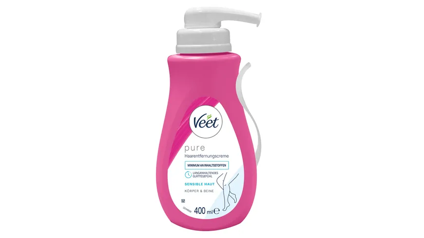 Veet pure Haarentfernungscreme Sensitive Pumpspender 400 ml