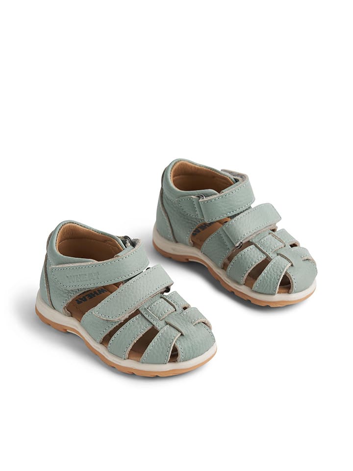 Wheat Leder-Halbsandalen in Türkis günstig kaufen