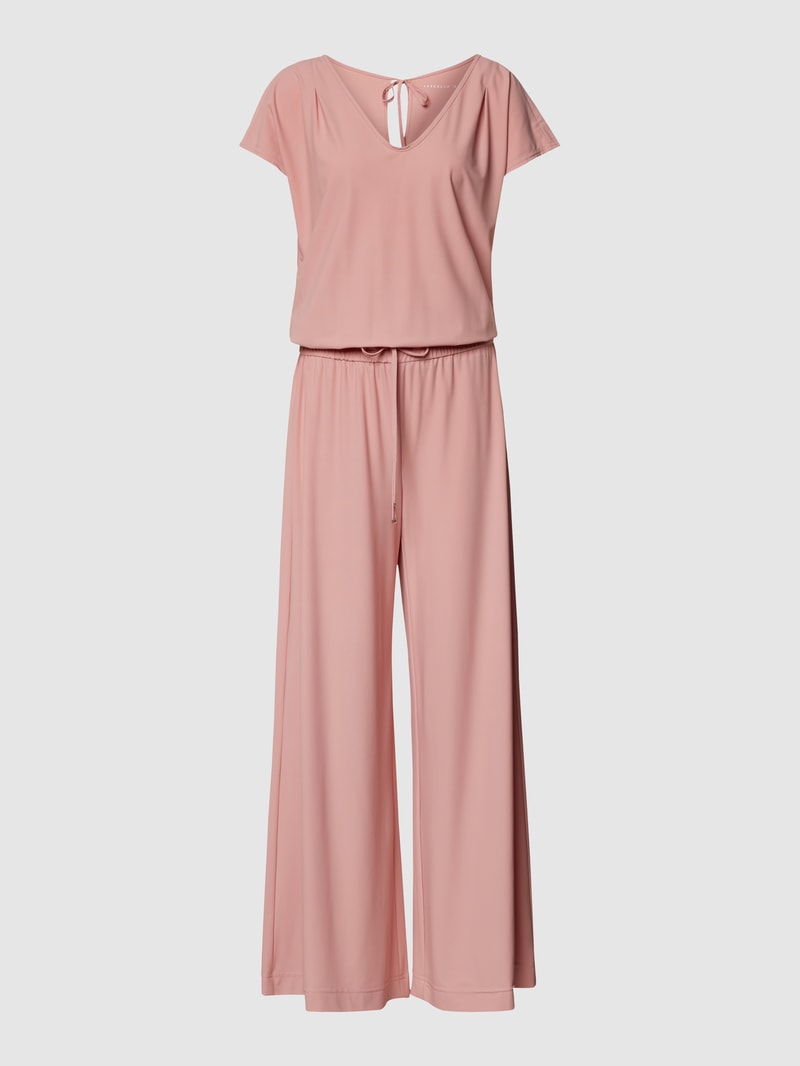 Jumpsuit mit angeschnittenen Ärmeln in hellrosa