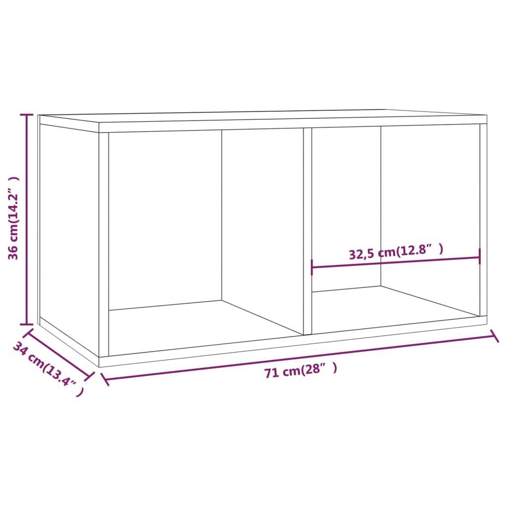 DOTMALL CD-Regal Standregal für CDs, CD-Aufbewahrung 2 Fächer,Holzwerkstoff