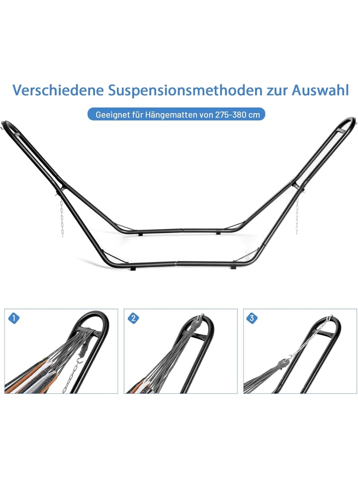 COSTWAY Hängemattengestell Metall in Schwarz günstig kaufen onesize