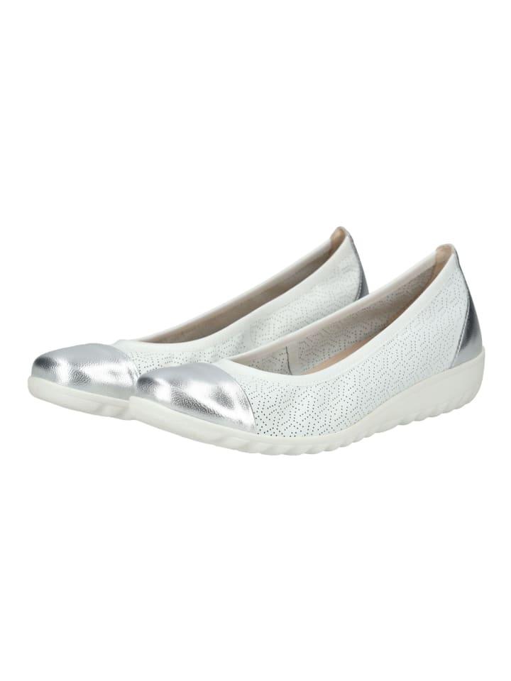 Caprice Ballerinas in Weiß/Silber günstig kaufen